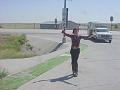 Danielle at the gas station